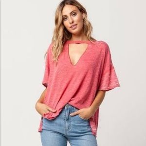 Free People V-Neck Jordan Cut Tee